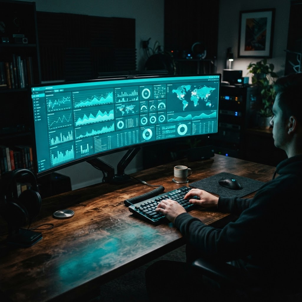 Auraz rapporteringsdashboard med live-data